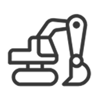 Icon representing a user group inside a circular badge (informational icon)